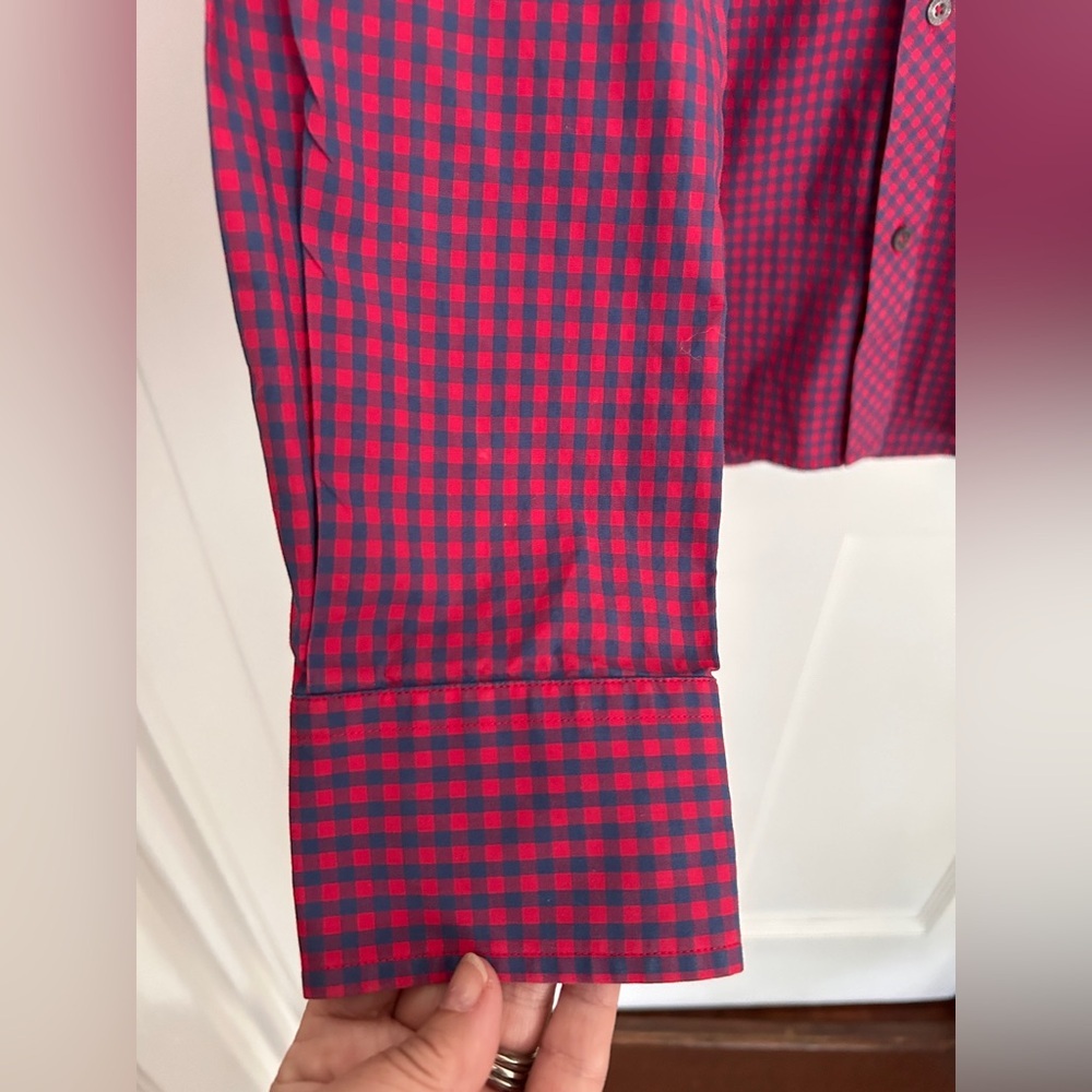 Ben Sherman ‘The Original Gingham Shirt’ in Red and Blue Checks Size M - Picture 6 of 10